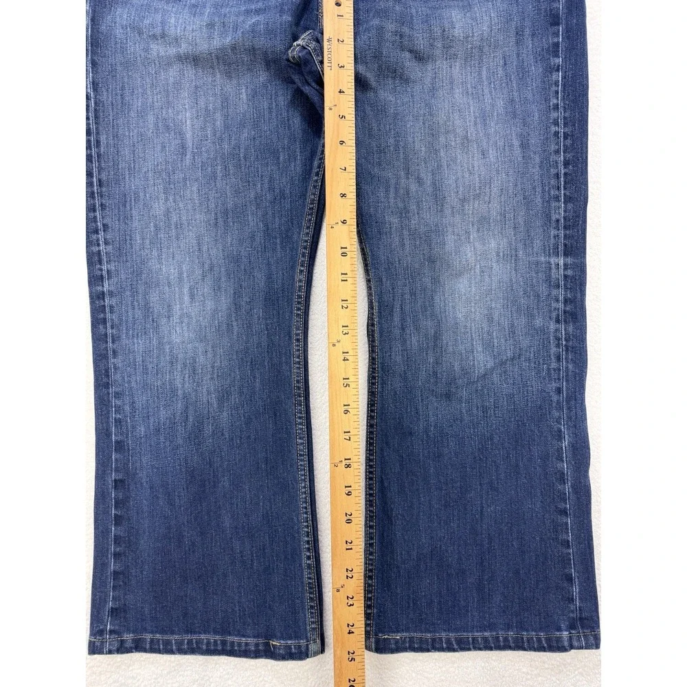 Levis 527 Jeans Men 38x25 Blue Slim Boot Distressed Whisker Denim Western -Altd.